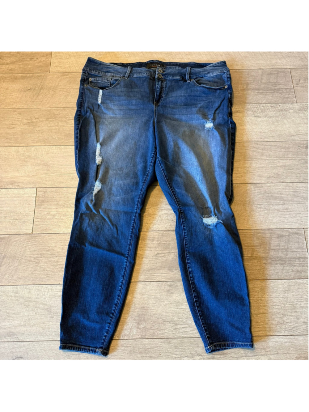 Torrid Premium Jegging Women’s 26 Distressed Dark Wash Skinny Stretch Jeans
